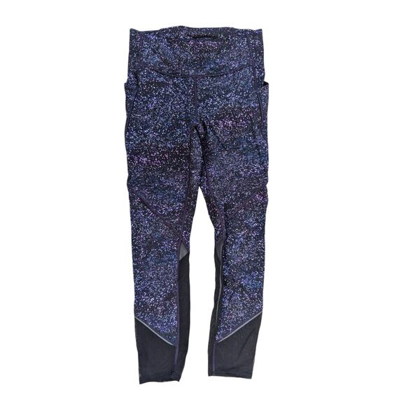 Lululemon Size 6 Gait Keeper Tight Leggings Mesh Panel Purple Crystalline Multi - Picture 1 of 12